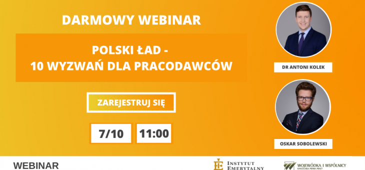 Polski Ład – 10 wyzwań dla pracodawców | webinar
